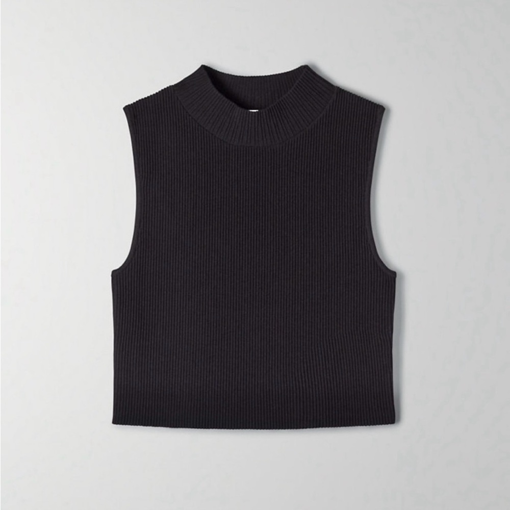 nwot Babaton sculpt knit mockneck tank M